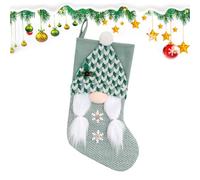 Generico Weihnachtsstrümpfe Deko - 46x22cm Grüne Strickstrümpfe | Rudolph Weihnachtsgeschenktüte | Heimdekoration Strumpf Füller Süßigkeiten Snacks Kleine ÜBerraschungen