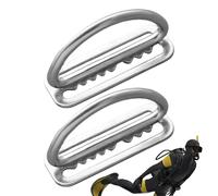 Generico Welded Serrated Dive Weight Buckle - Secure Quick Release | Stainless Steel D-Ring Buckle for Straps | for Spearfishing Snorkeling Belts, Resistant Marine Grade Durable Hardwar