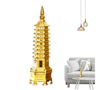 Generico Wenchangs Tower Decoration, Metal Tower Statue Souvenir Crafts, Height Approx, Artistic Symbol, Elegant Cultural Ornament for Study Room, Workplace, Living Space Display