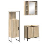Genérico wenjingqi 3345150 Set di mobili da bagno in rovere Sonoma in legno ingegnerizzato