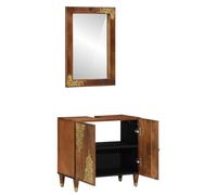 Genérico wenjingqi - Set di mobili da bagno in 2 pezzi, in legno massiccio con manico, 3310147