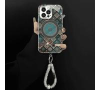 Generico Weseecase Colorful Blue Lotus Flower Totem Case Cover for iPhone - Slim Fit & Anti-Scratch Design, Unique Gift for Art Lovers & Trendsetters (Blue,11Promax)