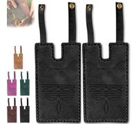 Generico Western Boot Wallet with Snap Strap, 2025 Fashion Leather Wallets, Slim Cowboy Billfold Holds Multiple Cards for Women Man (black-2 pieces)