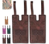 Generico Western Boot Wallet with Snap Strap, 2025 Fashion Leather Wallets, Slim Cowboy Billfold Holds Multiple Cards for Women Man (brown-2 pieces)