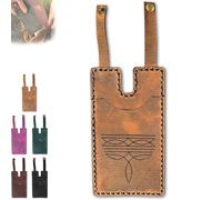 Generico Western Boot Wallet with Snap Strap, 2025 Fashion Leather Wallets, Slim Cowboy Billfold Holds Multiple Cards for Women Man (tawny-1 piece)