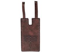 Generico Western Boot Wallet with Snap Strap, Handcrafted Leather Boot Credit Card Holder, with Snap Fastening, for Women Men (Brown)