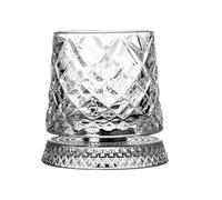Genérico Whiskey Bourbon Tasting Glass - 300 ml Rotatable Drinking Cup, Bar Style Spirits Glassware For Men Dad, Old Fashioned Cocktail Gift | Rotating Wine Glass For Husband Son Bourbon Enthusiasts