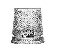 Generico Whiskey Bourbon Tasting Glass - 300ml Rotatable Drinking Cup, Bar Style Spirits Glassware For Men Dad, Old Fashioned Cocktail Gift | Rotating Wine Glass For Husband Son Bourbon Enthusiasts