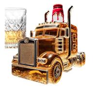 Generico Whiskey Decanter Truck, 375ml Bourbon Dispenser, Vintage Liquor Container with Fun Stopper Design, Whiskey Bottle for Kitchen, Wedding, Party Use, Brunch, Beer, Birthday, Hosting