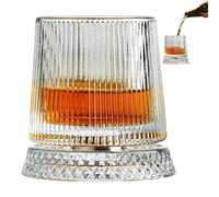 Generico Whiskey Glass - 360 Degree Rotation Base Drinking Mug - Whiskey Cuups | for Husband Men Dad Fauather Drinking Party Christmas Birthday Holidays