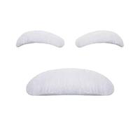 Generico White Mustache And Eyebrows - Old Man Costume Facial Hair, Fake Beard And Eyebrow Set, Stage Prop Cosplay Accessory For Santa Claus Costume, Theatrical Performance Dress Up Party Decoration