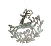 Generico White Ornaments for Christmas Tree, Glitter Holiday Decorations Design Long Tail, Indoor Outdoor Christmas Main Feature, Seasonal Home Decor Category Usage Table Shelf Party Display