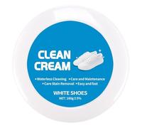 Generico White Shoe Cleaner Cream, Multi-Functional Cleaning and Stain Removal Cream With Sponge,Waterless Cleaning with Sponge,Decontaminate Solid Paste,for Leather Silicone (1)