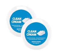 Generico White Shoe Cleaner Cream, Multi-Functional Cleaning and Stain Removal Cream With Sponge,Waterless Cleaning with Sponge,Decontaminate Solid Paste,for Leather Silicone (2)