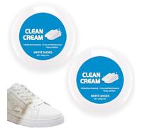 Generico White Shoe Cleaner Cream, Multipurpose No-Wash Solid Comes with Sponge Removes Stains, Portable Sneaker Cleaner for Home (2pcs)