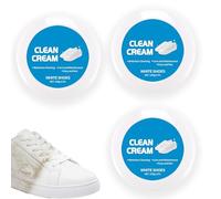 Generico White Shoe Cleaner Cream, Multipurpose No-Wash Solid Comes with Sponge Removes Stains, Portable Sneaker Cleaner for Home (3pcs)