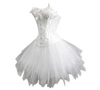 Generico White Swan Outfit - Ballet Costume Set | Soft Tulle Skirt