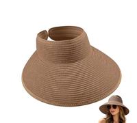 Generico Wide Brim Beach Visor Packable Sun Shield Outdoor Travel Headwear
