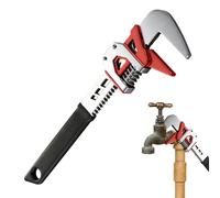 Genérico Wide Jaw Adjustable Wrench, 11,61 x 3,35 pollici Adjustable Wide Jaw Spanner | Plumbers Wrench with Long Handle | for Pipe Plumbing Nut Bolt Sink Faucet Shower Garage Workshop Automotive