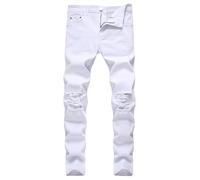 Generico Wide Leg Jeans Uomo Pantaloni da Lavoro Uomo Estivi Lunghi Salopette Uomo Jeans Slim Fit Pantaloni Uomo Taglie Forti 5XL da Lavoro Felpati Pantaloni Chino