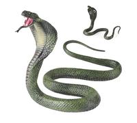 Generico Wild Reptile Figure, Cobra Snake Model, Flexible Animal with Real Texture Pattern Design, Strong Trick Toy Build, Scary Jungle Style Decor, Prank Gift for Party and Fun