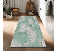 Generico William Morris Tappeto Cucina 60 x 180 cm Passatoia Corridoio Tappeti, Pianta Linee Di Crisantemo Antiscivolo Lavabile Tappeto Camera da Letto Sala Ufficio Lungo Pelo Corto Morbido Tappeti