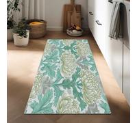 Generico William Morris Tappeto Passatoia Corridoio 50 x 140 cm Pianta Crisantemi Tappeto Cucina Antiscivolo e Lavabile, Tappeti Runner Ingresso Tappetino Passatoia Lungo per Entrata Lavanderia