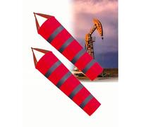 Generico Wind Direction Bag, Waterproof Weather Vane, Rip-Stop Oxford Cloth, Heavy-Duty Wind Measurement Flag, for Oilfield/Chemical(Red-Milk,4.9ft)