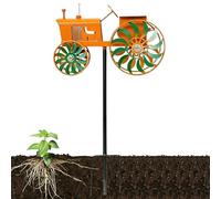 Generico Wind Spinner | Metal Tractor Rotating Wheels Outdoor Decor | Wind Spinners for Yard And Garden | for Porch Lawn Pathway Walkway Landscape Park Farmhouse Birthday Party