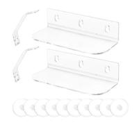 Generico Window Plant Shelf Suction Cup - 2-Piece Clear Acrylic Floating Shelves for Plants, Strong Vacuum-Lock Load Bearing Wall Shelf for Indoor Succulents, & Flowers | 12-Inch