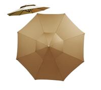 Genérico Windproof Double-Layer Shade For Beach Pool Backyard Porch Balcony Yard Garden Picnic Deck | Outdoor Umbrella Replacement Canopy | Patio Umbrella Replacement Canopy, multicolore, 2.7 meters