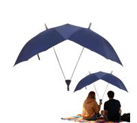 Generico Windproof Waterproof Wide, Double Umbrella, Couple Rain Umbrella, Heavy Duty Sun Shade, Shared Oversized Canopy Guard For Women Men Sun and Rain Strolls Backpack Car Travel Dating Vacation