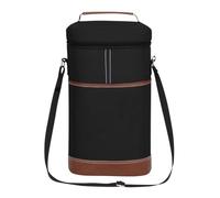 Generico Wine Bottle Bag - 2 Bottle Insulated Leakproof Carrier Tote | Portable Wine Case With Shoulder Strap For Hiking, Camping & Picnics, Padded Travel Cooler For Men & Women
