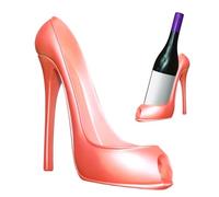 Generico Wine Bottle Rack - High Heel Shoe Wine Display Stand | Small Red Ẃine Holder, 8 Inch Tall Single Ẁine Bottle Holder for Home Kitchen Countertop Bar