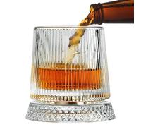 Generico Wine Glasses - Transparent Round Bottom, Rotating Classic Drinking Vessels, Refined Cocktail Glassware Showcasing Balanced Motion Construction For Men Dad Father Husband Drinking