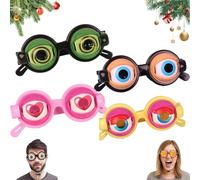 Generico Winking Glasses For Shows & Parties - Kinetic Crazy Eyes, Blinking Glasses with Eyes, The Ultimate Selfie Accessory, For Cosplay, Skits, And Social Media Photos (4PCS-ABCD)
