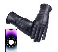 Generico Winter Glove - PU Leather Touchscreen Glove For Women, Windproof And Anti Slip Design | Warm Hand Gloves With Pocket And Stylish Driving Accessory For Biking, Riding, Hiking, Daily Use