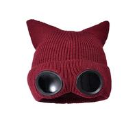 Generico Winter Knitted Beanie, Skiing Goggles Beanie, Hiking Goggle Beanie, Walking Beanie Hat, Winter Outdoor Beanie, Knitted Goggles Hat, Unisex Ski Beanie, Knitted Ski Goggles, Outdoor Skiing Hat