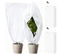 Generico Winter Plant Covers - Portable Warm Flower Wrap with Zipper for Easy Securing, Frost-Safe Shield for Vegetables Bonsai Blueberry Tomatoes Citrus Small Trees, 4-Piece Set Freeze Protection