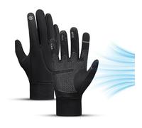 Generico Winter Warm Gloves, Windproof Warm Gloves with Touchscreen & Anti-Slip Grip, Water Resistant Thermal Glove, Men Women Outdoor Walking Biking Driving (BLACK,XL)