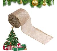 Generico Wired Christmas Ribbon, Red Mesh Satin Roll Holiday Decoration 196.85 x 2.5inch, Christmas Tree, String Lights, Crafts, Wreaths, Garland, Staircase, And Festive Home Styling