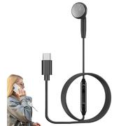 Generico Wired Single-Sided Earphone - Mono Smartphone Headset with Microphone for Business | Single Ear Headphone with Wire Control for Family, Coworkers, Students, Call Handling, Onlines Meetings