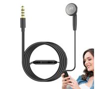 Generico Wired Single-Sided Earphone - Mono Smartphone Headset with Microphone for Business | Single Ear Headphone with Wire Control for Family, Coworkers, Students, Call Handling, Onlines Meetings