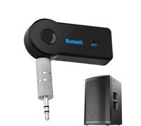 Generico Wireless Car Receiver, 3.5mm Aux to Adapter with Built-In, Hands-Free Audio Connector for Car Stereo, Speaker, Headphones, MP3 Player, Music Streaming Device 5.3x2.5x1.1cm