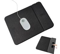 Generico Wireless Charging Pad - PU Leather Desk Mat With Fast Charger For Phones - Wireless Charging Desk Mat | Multi-Functional Foldable Mousepad For Laptop, PC, Office, Travel