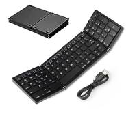 Generico Wireless Keyboard, Multi-Device Folding Keyboard, Compact Tri-Folding Keyboard, Portable Wireless Keyboard, Multi-System Folding Keyboard, Portability Foldable, Noiseless Typing For Laptop