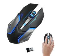 Generico Wireless Mouse - PC Mice, Rechargeable LED Light Up Mouse | RGB Backlit Ergonomic Silent Mouses PC Computer USB, Wireless Gamings Ḿouse For Comfortable Precision Control And Respon