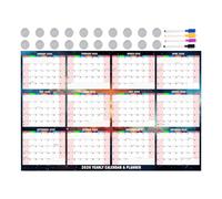 Generico wissenkalender voor muur - herbruikbare wandkalender whiteboard - Wisbare Planner organisator WIP voor slaapfamilie huis keuken koelkast koelkast College School School