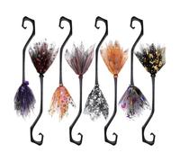 Generico Witch Broom 8 Pack Colorful Cosplay Props Halloween Party Decor | Set Of Vibrant Mini Brooms For Costume Parties, Stage Acts, And Festive Displays. Great For Halloween, Cosplay