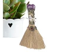 Generico Witch Broom - Mini Crystal Natural, Halloween Floating Witch's Broom | Efficienti Scope Animate Decorative Fatte A Mano per Ndoor Outdoor Home Garden Party